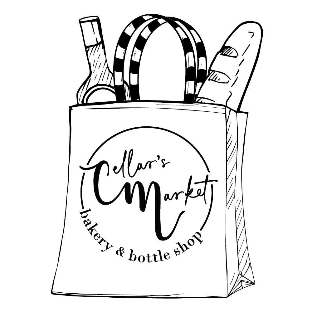 Cellars Market Logo with Bag